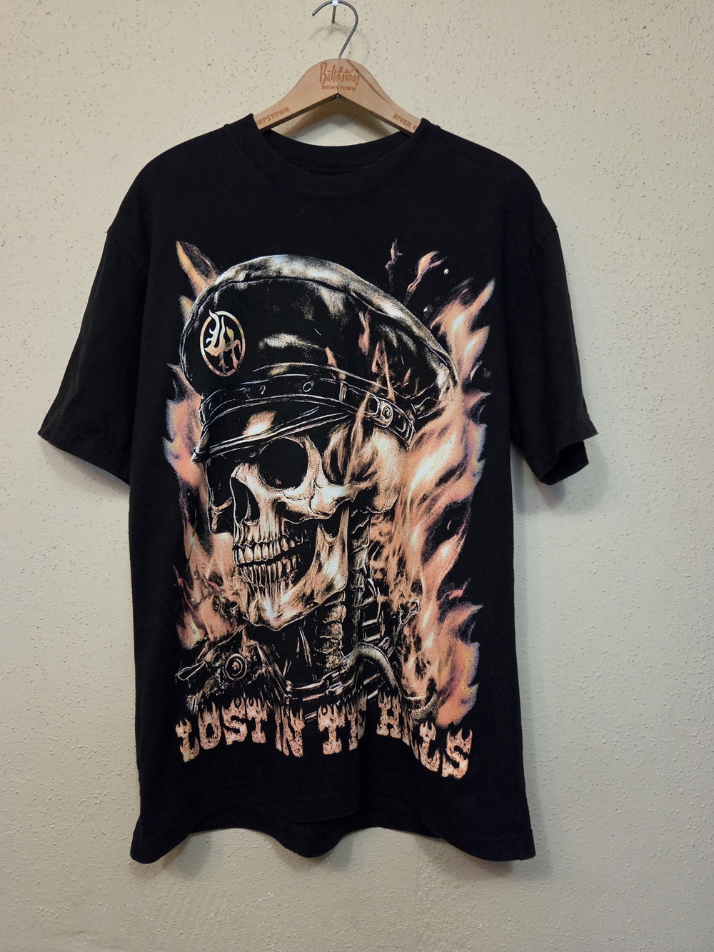 Lost In The Hills Shirt Mens Medium Graphic Flames